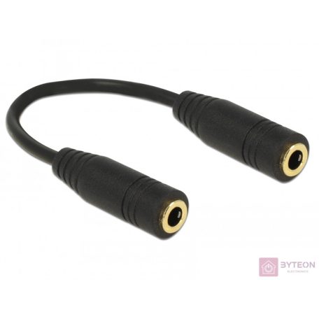 DeLock Audio Stereo Jack 3.5 mm 4 pin female > female 13cm adapter