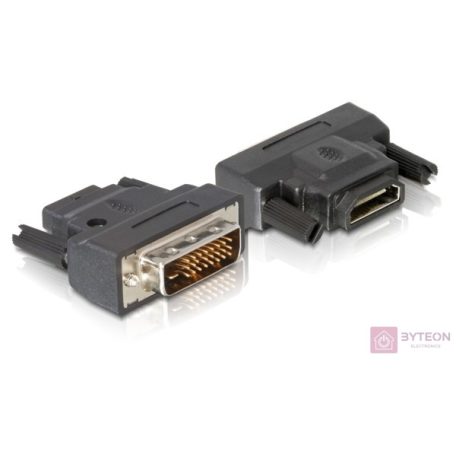 DeLock DVI-D (Dual Link) male > HDMI female with LED Adapter