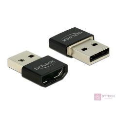 DeLock Adapter HDMI-A female > USB Type-A male Black