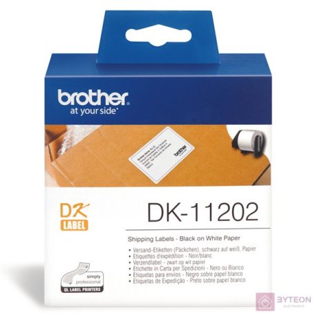 Brother DK-11202 elővágott öntapadós címke 300db/tekercs 62mm x 100mm White
