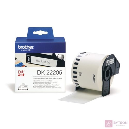 Brother DK-22205 folytonos szalagcímke 62mm x 30,48m öntapadós White