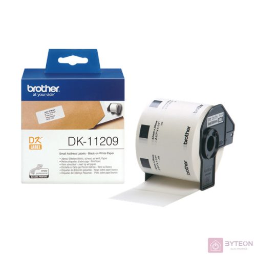 Brother DK-11209 elővágott öntapadós címke 800db/tekercs 29mm x 62mm White