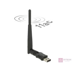   DeLock USB 2.0 Dual Band WLAN ac/a/b/g/n Stick 433 Mbps with external Antenna