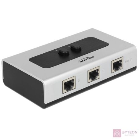 LAN Delock 87673 manuális, kétirányú RJ45 kapcsoló 10/100/1000Mb/s 2porttal