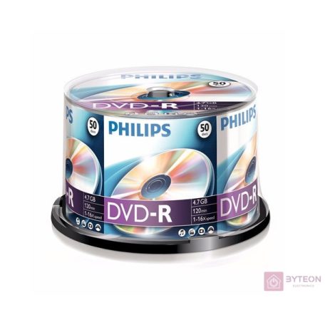 Philips DVD-R47CBx50 Cake DVD-R írható DVD lemez 4,7GB 50db