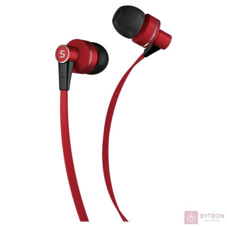 Sencor SEP 300 RED fülhallgató mikrofonnal piros