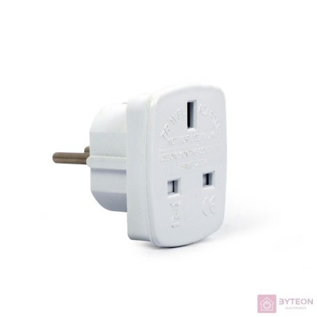 Gembird UK socket to EU plug adapter