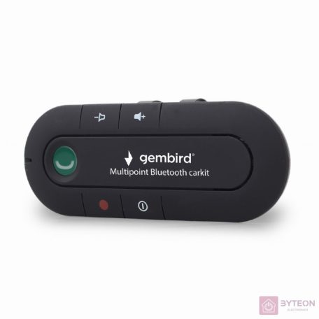 Gembird multipoint Bluetooth v.2.1 + EDR car kit, class II, for 2 telephones
