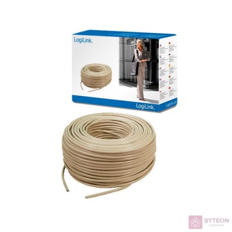 LogiLink CAT6 UTP adatkábel 100m szürke fali