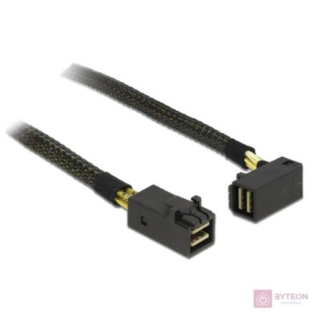 Delock SAS mini SFF-8643 M/M adatkábel 0.5m egyenes/90°