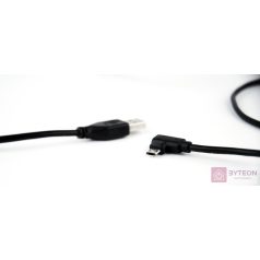   Gembird USB A -> USB 2.0 micro B M/M adatkábel 1.8m fekete 90°jobb