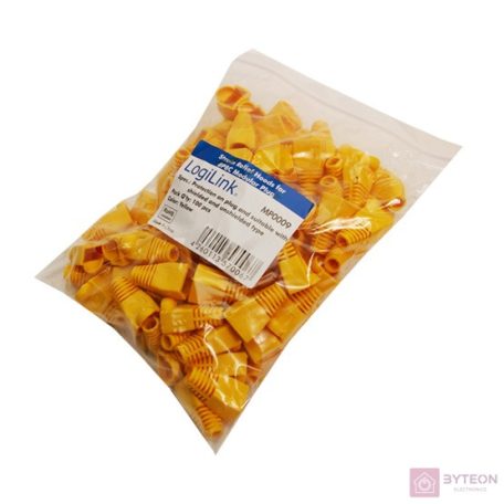 LogiLink RJ45 törésgátló 100db sárga
