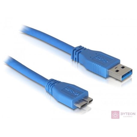 Delock USB 3.0 A -> USB 3.0 micro B M/M adatkábel 2m kék