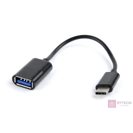 Gembird USB C -> USB 2.0 A M/F adapter 0.2m fekete