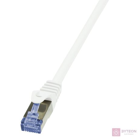 LogiLink RJ45 CAT6A S/FTP M/M adatkábel 0.25m AWG26 fehér