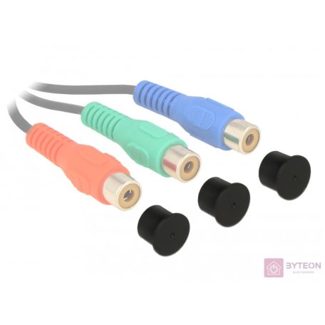 Delock RCA védősapka fekete 10db