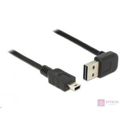   Delock Easy-USB -> USB 2.0 mini B M/M adatkábel 0.5m fekete 90°/egyenes
