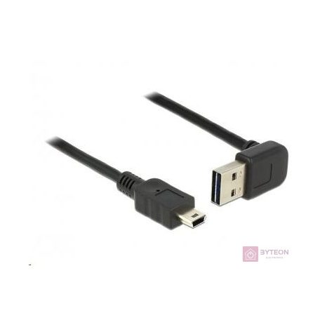 Delock Easy-USB -> USB 2.0 mini B M/M adatkábel 0.5m fekete 90°/egyenes