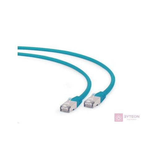 Gembird RJ45 CAT6A FTP M/M adatkábel 1m zöld LSZH