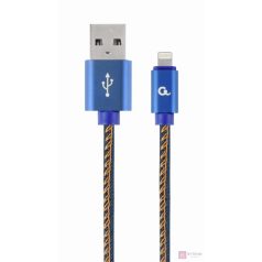   Gembird Premium jeans (denim) 8-pin cable with metal connectors, 1m, blue