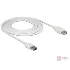   Delock Easy-USB -> USB 2.0 A M/F adatkábel hosszabbító 3m fehér