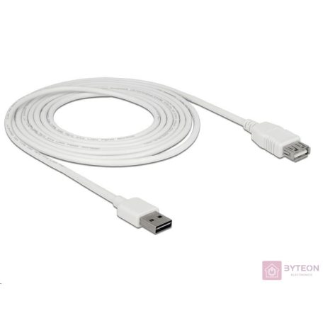 Delock Easy-USB -> USB 2.0 A M/F adatkábel hosszabbító 3m fehér