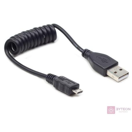 Gembird USB A -> USB micro B M/M adatkábel 0.6m csavart fekete