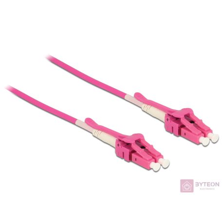 Delock LC Duplex M/M adatkábel 3m rózsaszín Multimode OM4 Uniboot
