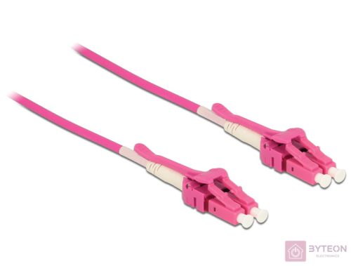 Delock LC Duplex M/M adatkábel 3m rózsaszín Multimode OM4 Uniboot