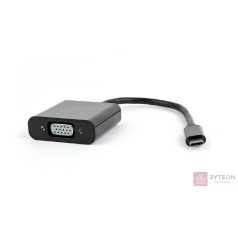 Gembird USB C -> VGA M/F adapter 0.2m fekete