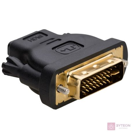 Akyga AK-AD-03 DVI-I -> HDMI M/F adapter fekete