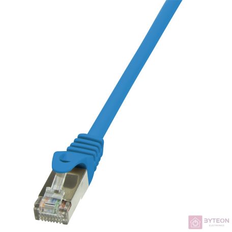 LogiLink RJ45 CAT5e F/UTP M/M adatkábel 0.25m AWG26 kék