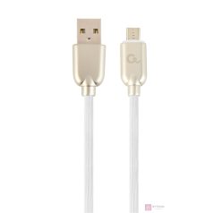   Gembird Premium rubber Micro-USB charging and data cable, 2m, white