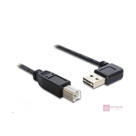Delock Easy-USB -> USB 2.0 B M/M adatkábel 0.5m fekete 90°/egyenes
