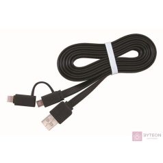   Gembird USB charging combo cable (Lightning 8-pin/Micro USB), 1m, black