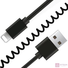  Gembird USB A -> Lightning M/M adatkábel 1.5m fekete spirál