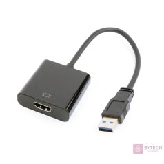 Gembird USB 3.0 A -> HDMI M/F adapter 0.2m fekete