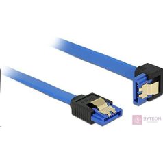 Delock SATA 3 F/F adatkábel 0.7m kék egyenes/90° le