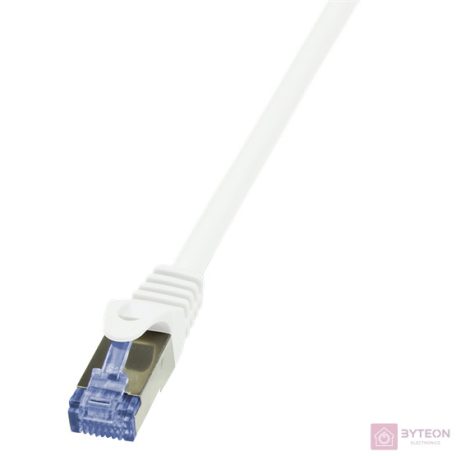 LogiLink RJ45 CAT6A 10Gb S/FTP M/M adatkábel 20m fehér AWG26