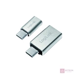 LogiLink USB-C -> USB 2.0 micro B USB-C M/F adapter fém