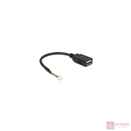 Delock USB Pinheader 4pin -> USB A F/F adatkábel 0.15m fekete