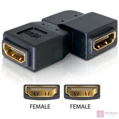 Delock HDMI F/F adapter 90°-os bal fekete