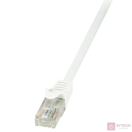 LogiLink RJ45 CAT6 UTP M/M adatkábel 3m AWG24 fehér