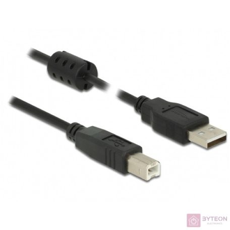 Delock USB 2.0 A -> USB 2.0 B M/M adatkábel 1m fekete