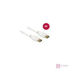 Delock Displayport 1.2 M/M video jelkábel 1m 4K fehér