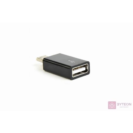 Gembird USB-C -> USB 2.0 A M/F adapter fekete
