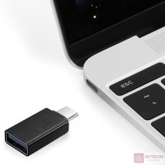 Gembird USB-C -> USB 2.0 A M/F adapter fekete