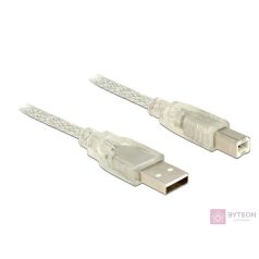 Delock USB A -> USB B M/M adatkábel 1m átlátszó