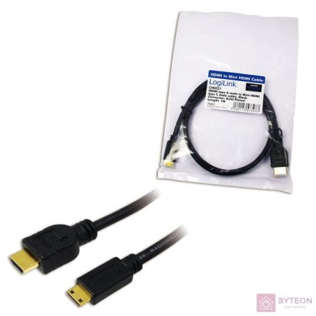 LogiLink HDMI -> HDMI mini C M/M video jelkábel 1m fekete