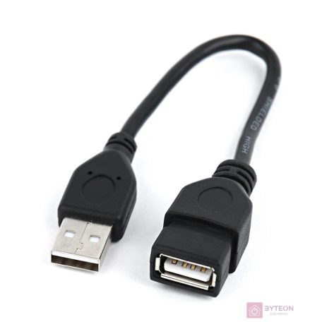 Gembird USB A M/F adatkábel hosszabbító 0.15m fekete